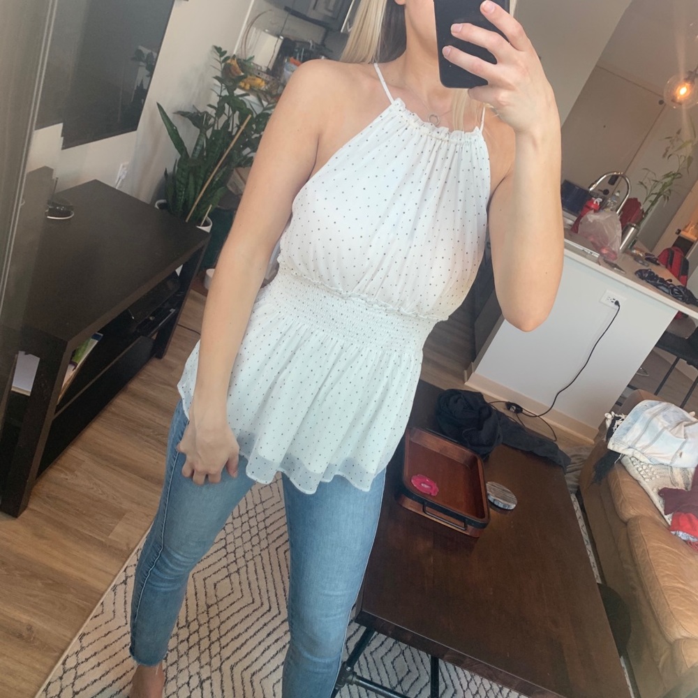 Express polka dot tank M